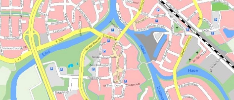 Stadtplan Ausschnitt © Stadt Meppen